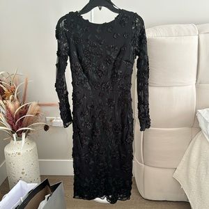 Elegant Aqua Formal Black Dress Size 4 (S)